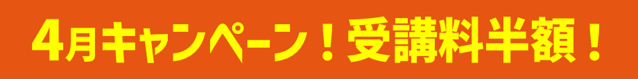 キャンペーン！受講料半額！