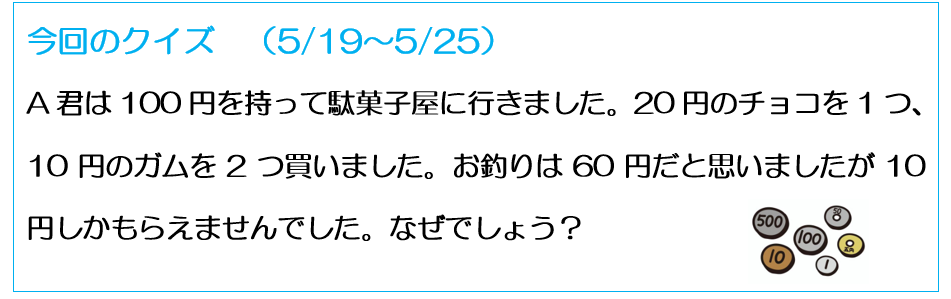 クイズの正解発表 今週分のクイズもあるよ 春日白水校 筑紫修学館校舎ブログ 福岡の学習塾 個別指導は筑紫修学館