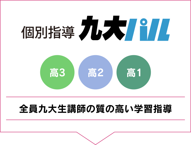 個別指導九大パル 全員九大生講師の室の高い学習指導