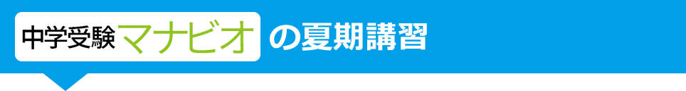 中学受験マナビオの夏期講習