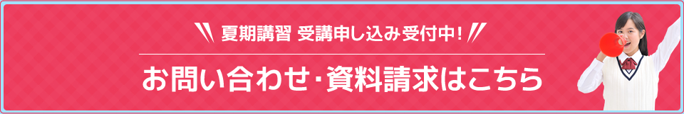 夏期講習 受講申し込み受付中！お問い合わせ・資料請求はこちら