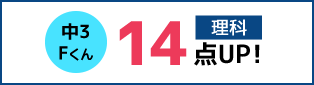 中3 Fくん 理科14点UP!