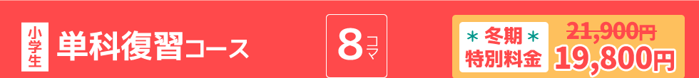 小学生：単科復習コース