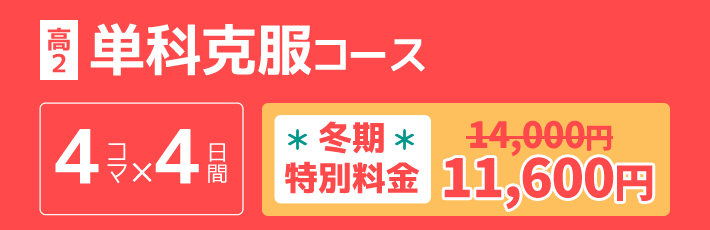 高2：単科克服コース