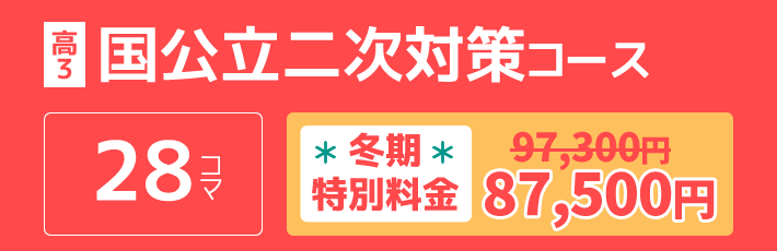 高3：国公立二次対策コース