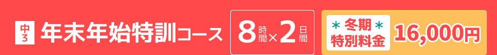 中3：年末年始特訓コース