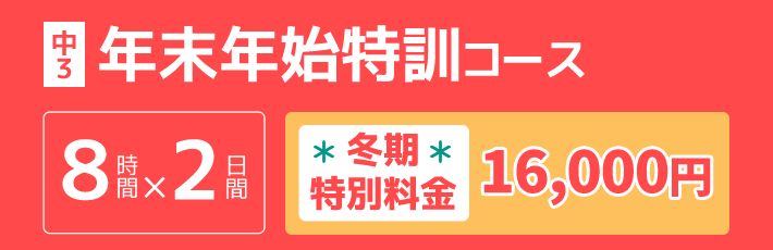 中3：年末年始特訓コース