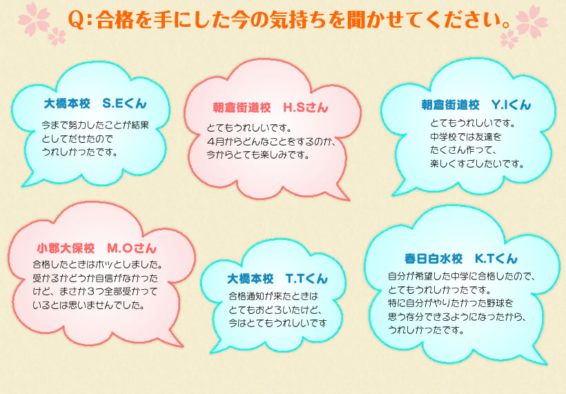 合格を手にした今の気持ちを聞かせてください。